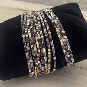 Gold Multicolor Bracelet Stack.